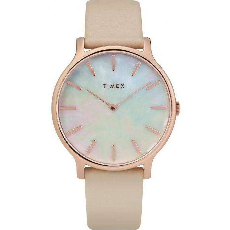 Timex Women&#39;s TW2T35300VQ Metropolitan Transcend Pink Leather Watch