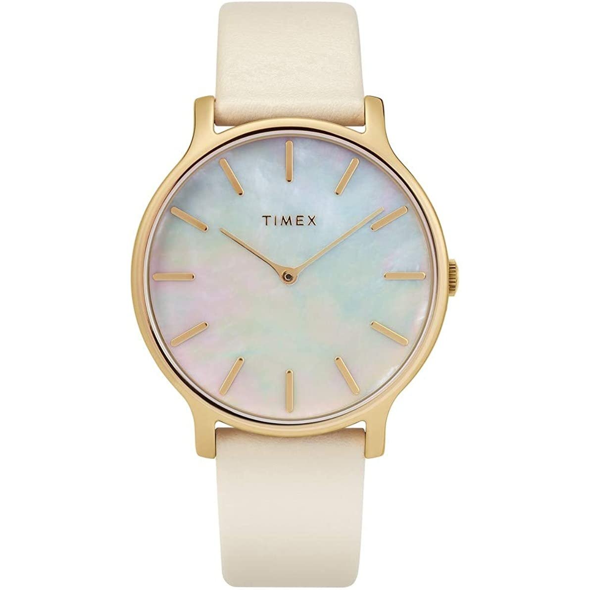 Timex Women&#39;s TW2T35400VQ Dress White Leather Watch
