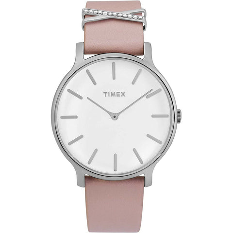 Timex Women's TW2T47900VQ Dress Pink Leather Watch