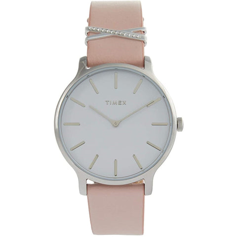 Timex Women's TW2T47900ZA Transcend Pink Leather Watch