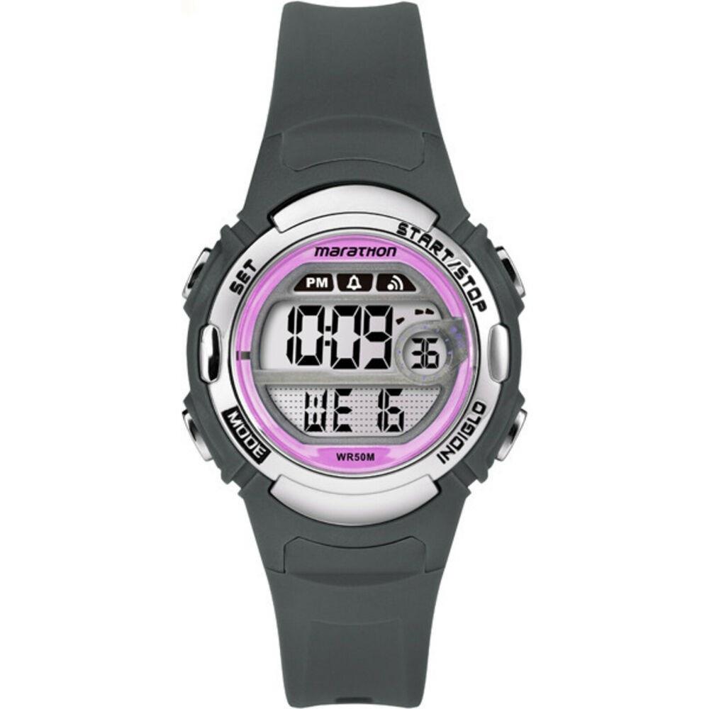 Timex Women&#39;s TW5M14200 Marathon Grey Resin Watch