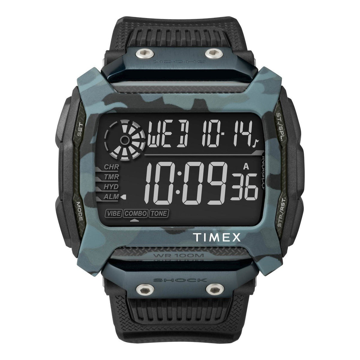 Timex Men&#39;s TW5M18200 Command Shock Black Plastic Watch