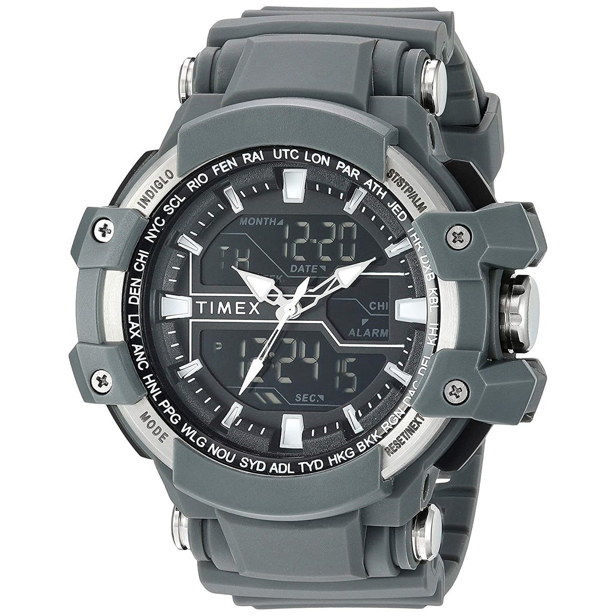 Timex Men's TW5M22600 Tactic DGTL Grey Silicone Watch