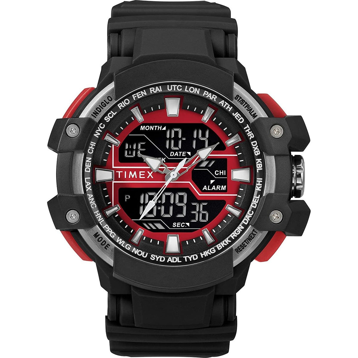 Timex Men&#39;s TW5M22700 Tactic DGTL Black Silicone Watch