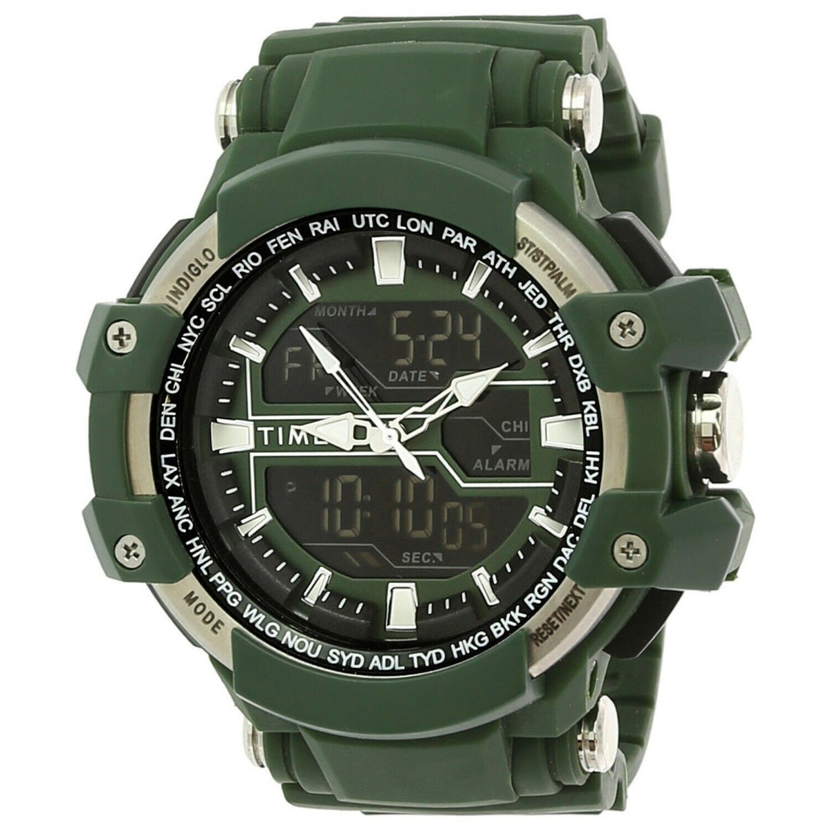 Timex Men's TW5M22800 Tactic DGTL Green Silicone Watch