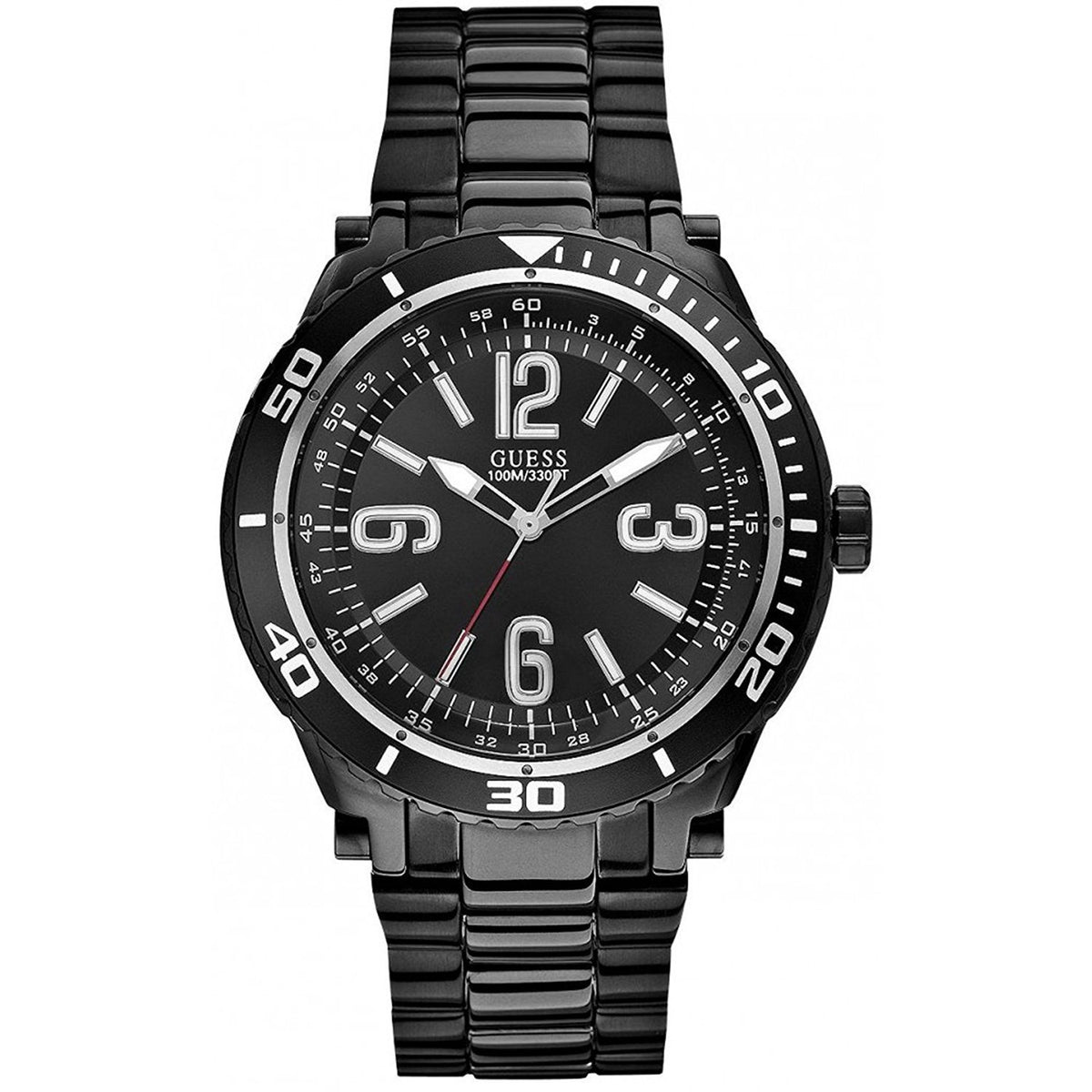 Guess Men&#39;s U0043G2 Classic Black Stainless Steel Watch
