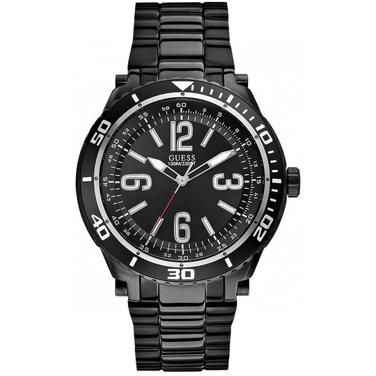 Guess Men's U0043G2 Classic Black Stainless Steel Watch