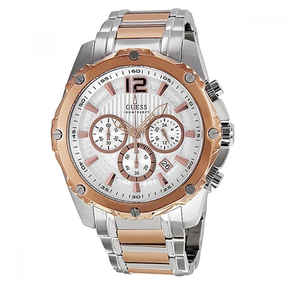 Guess Men&#39;s U0165G2 Chronograph Two-Tone Stainless Steel Watch