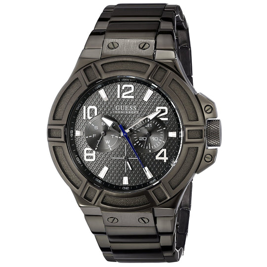 Guess Men's U0218G1 Classic Multi-Function Black Stainless Steel Watch