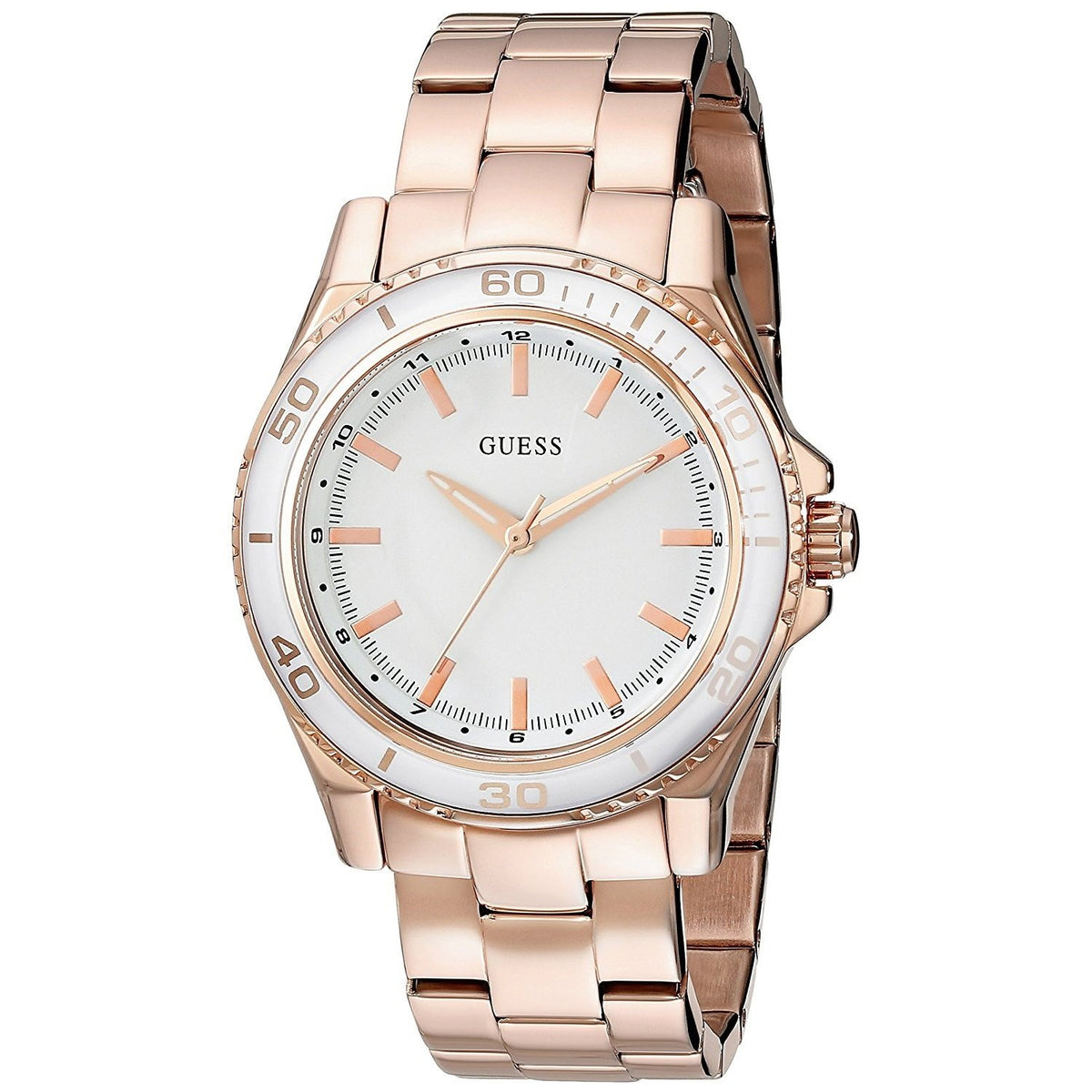 Guess Women&#39;s U0557L2 Rose-Tone Stainless Steel Watch