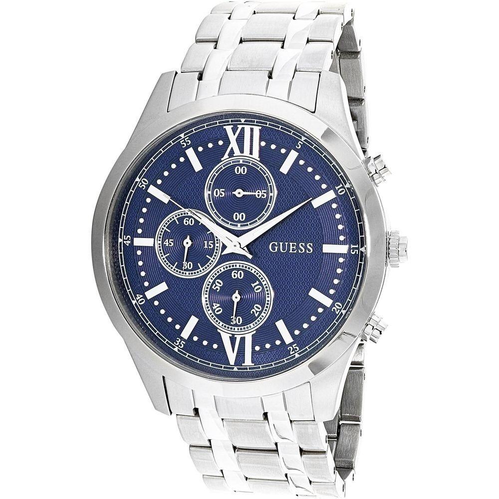 Guess Men&#39;s U0875G1 Hudson Chronograph Stainless Steel Watch