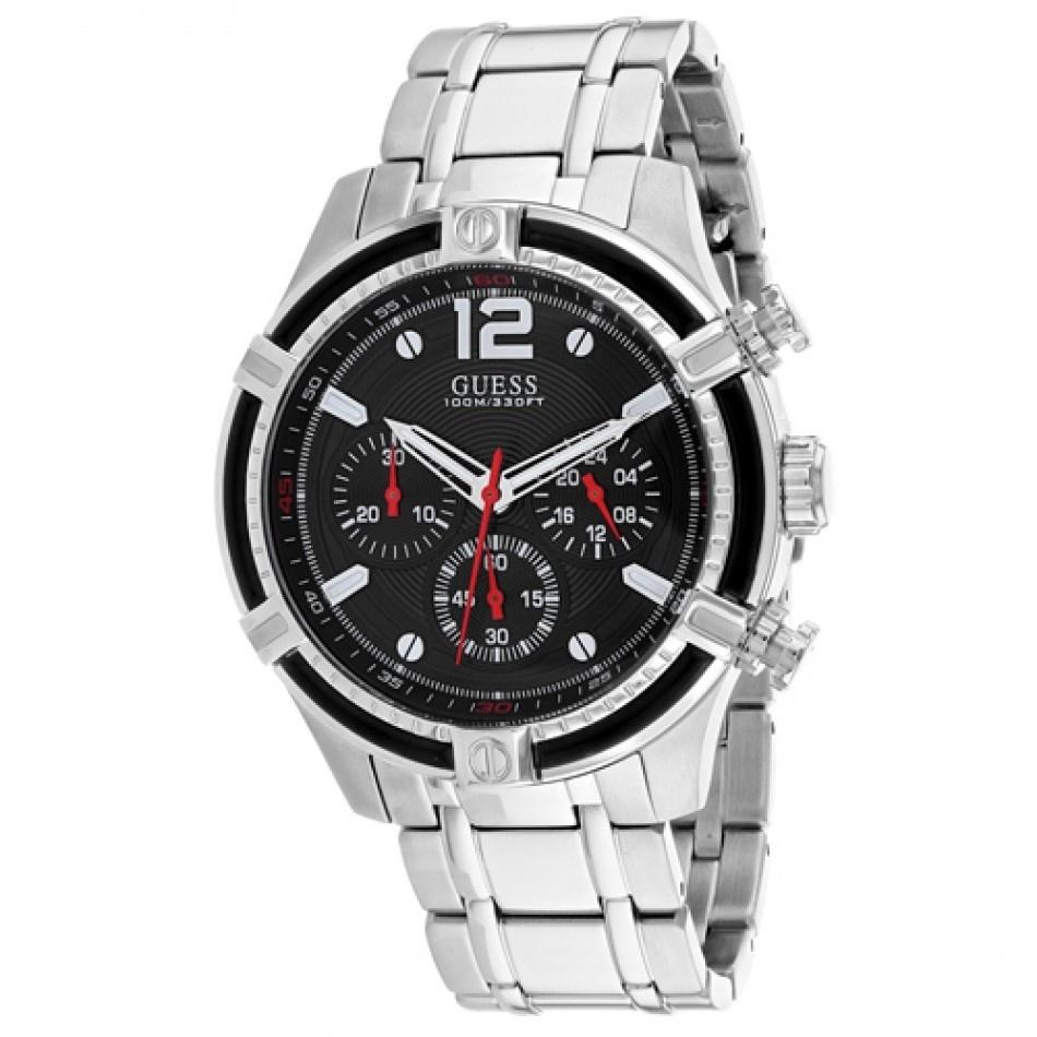 Guess Men&#39;s U0968G1 Circuit Chronograph Stainless Steel Watch