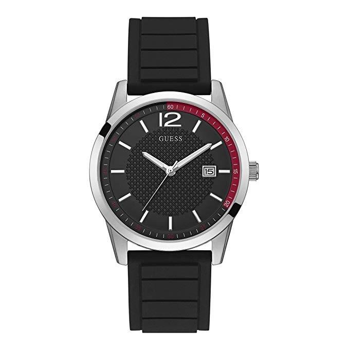 Guess Men's U0991G1 Perry Black Silicone Watch