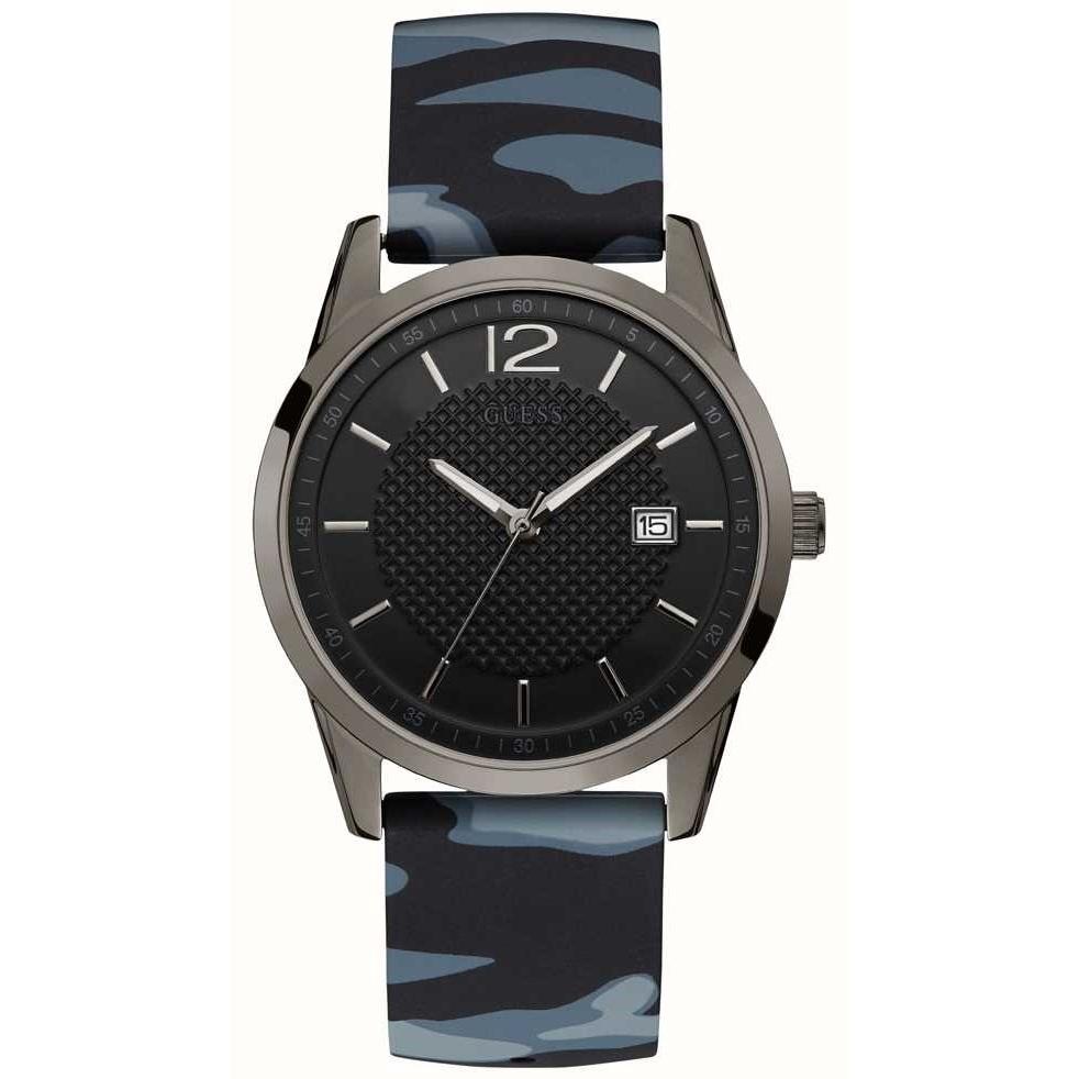 Guess Men's U0991G6 Perry Camouflage Rubber Watch