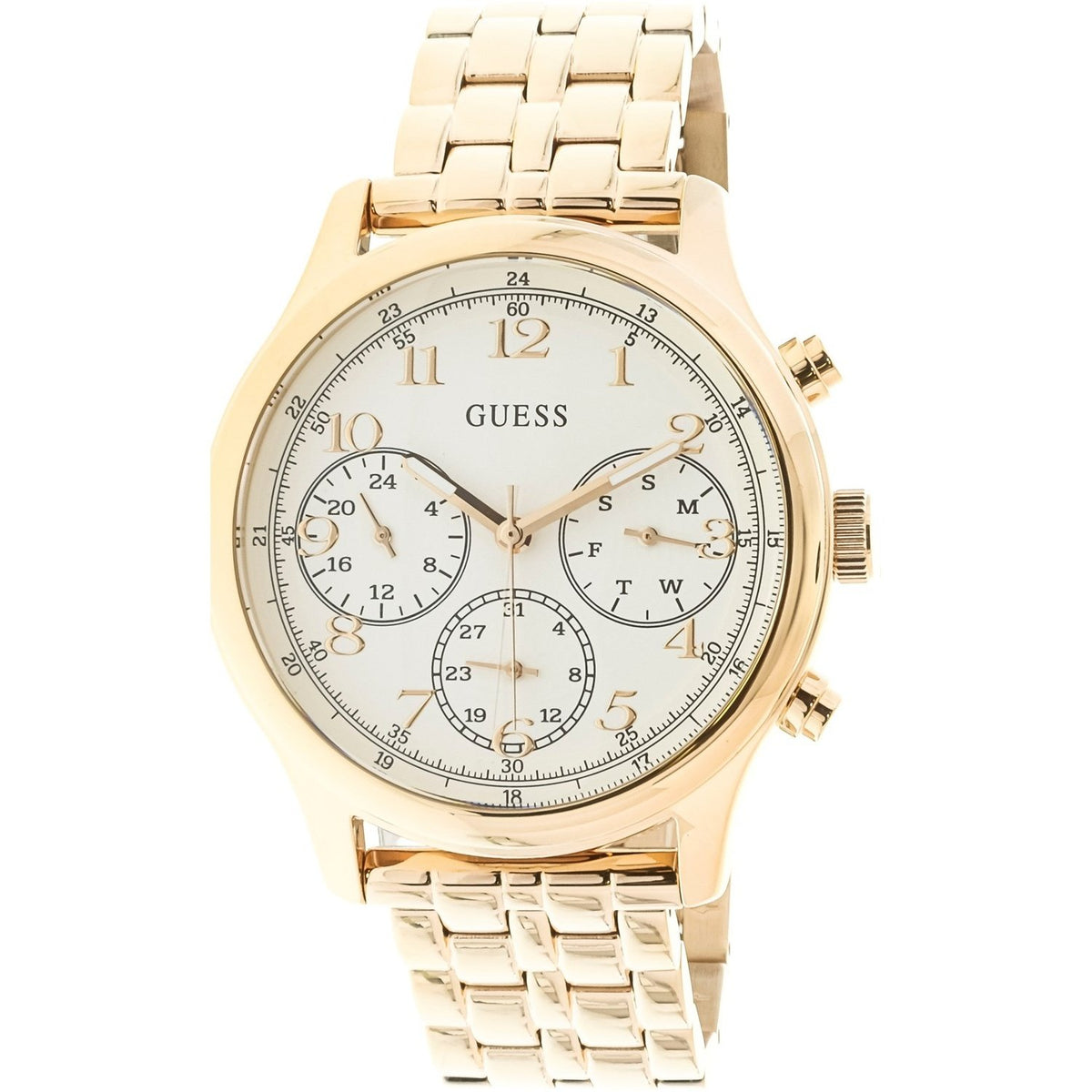 Guess Women&#39;s U1018L3 Classic Multi-Function Rose-Tone Stainless Steel Watch