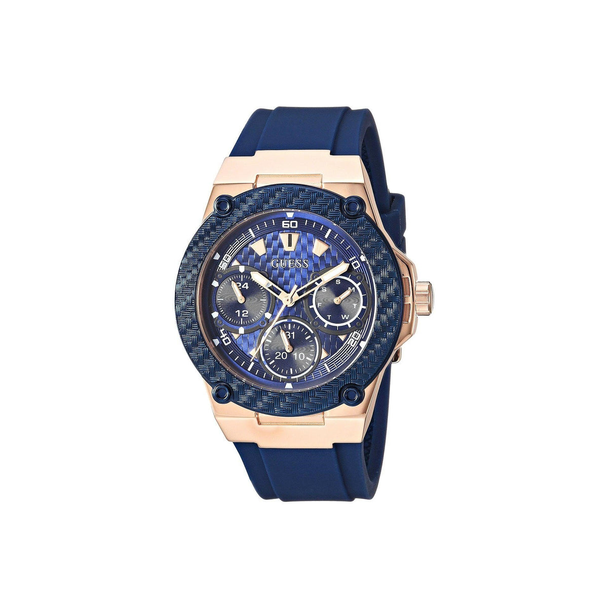Guess Women&#39;s U1094L2 Casual Blue Silicone Watch
