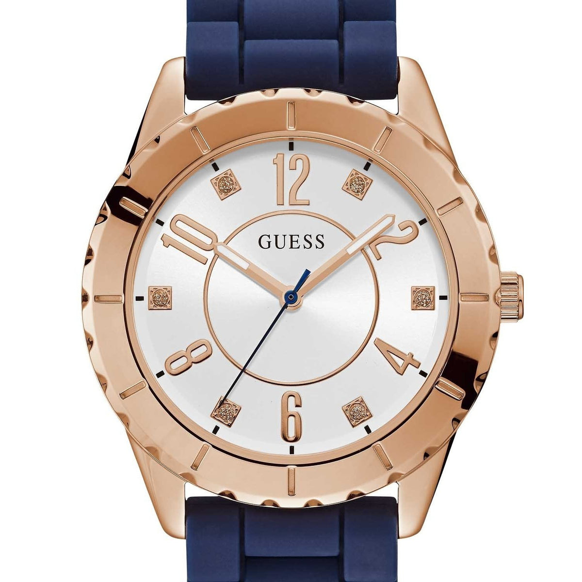 Guess Women's U1095L2 Cabana Blue Silicone Watch