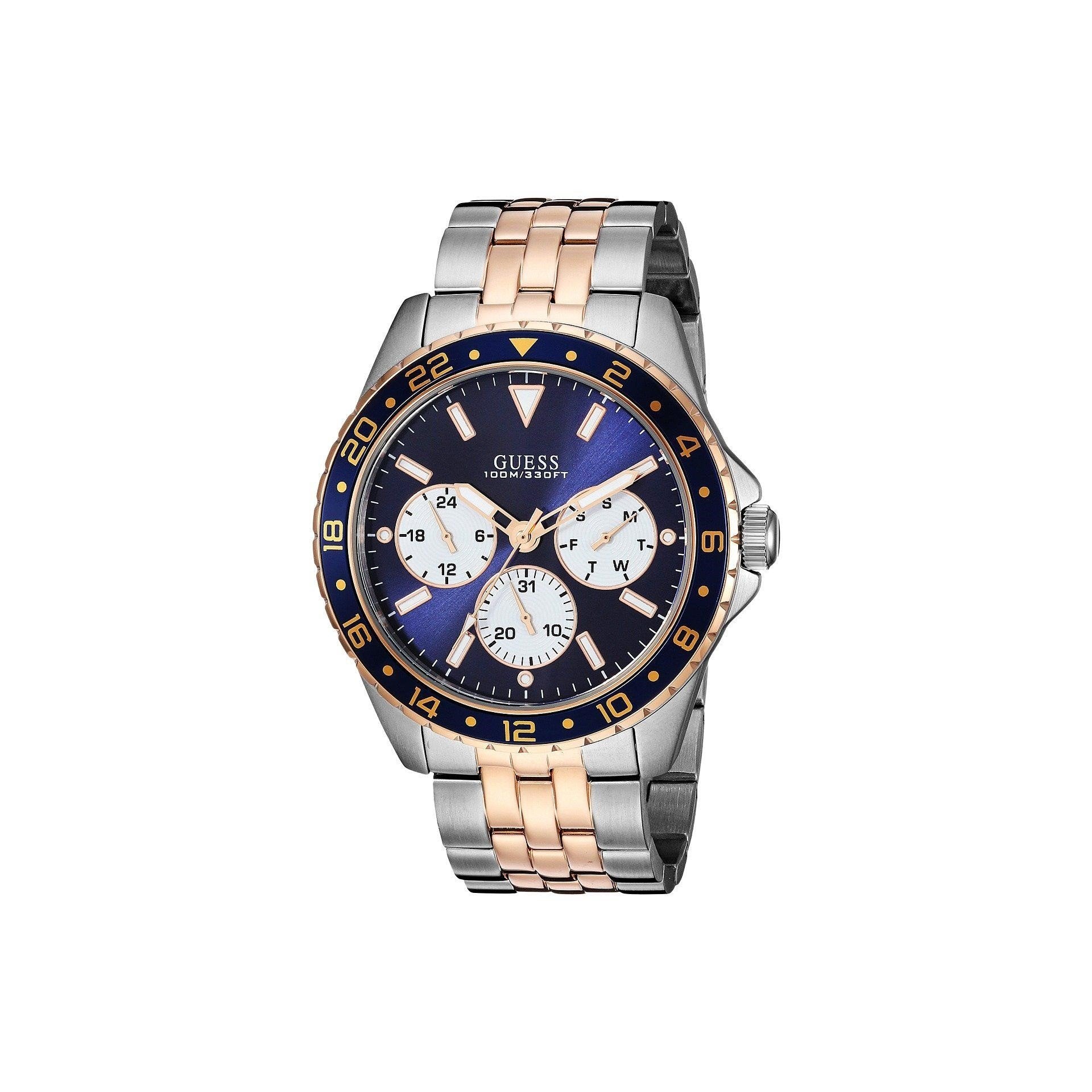 Guess Men s U1107G3 Casual Chronograph Two Tone Stainless Steel Watch Bezali