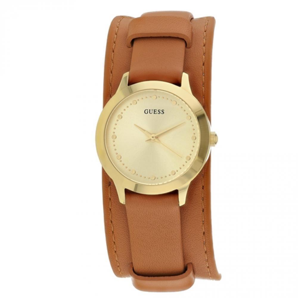 Guess Women's U1151L4 Chelsea Brown Leather Watch