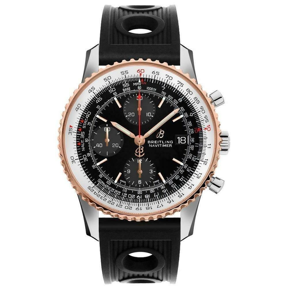 Breitling Men's U13324211B1S1 Navitimer 1 Chronograph Black Rubber Watch