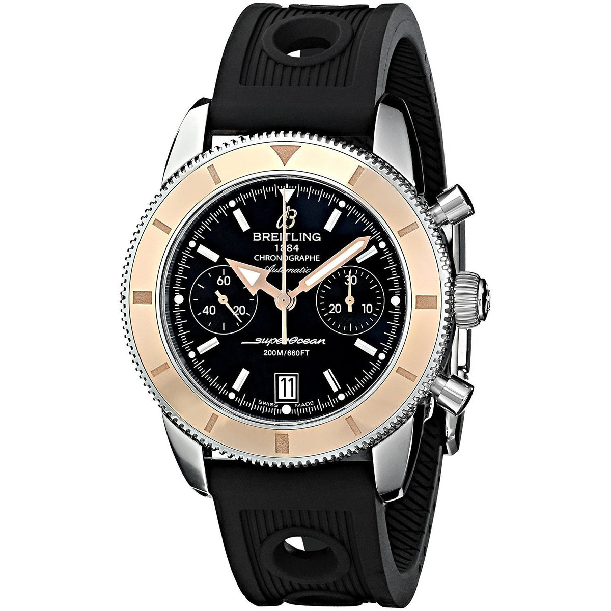 Breitling Men's U2337012-BB81RU Superocean Automatic Chronograph Black Rubber Watch
