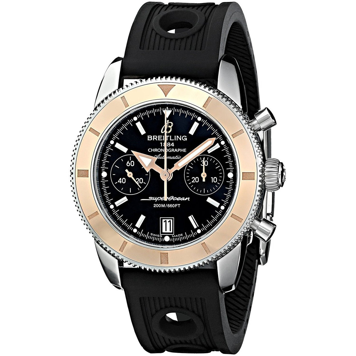 Breitling Men&#39;s U2337012-BB81RU Superocean Automatic Chronograph Black Rubber Watch