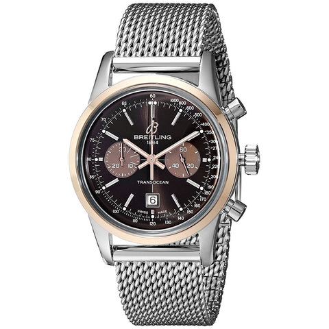 Breitling Men's U4131012-Q600 Transocean Automatic Chronograph Stainless Steel Watch