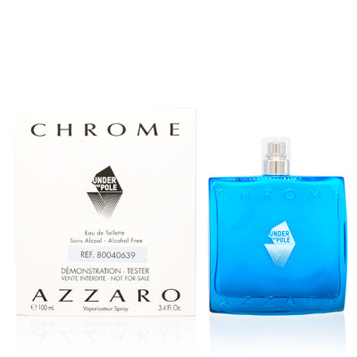 Chrome Under The Pole Azzaro Edt Spray No Cap Tester 3.4 Oz (100 Ml) For Men 80040639