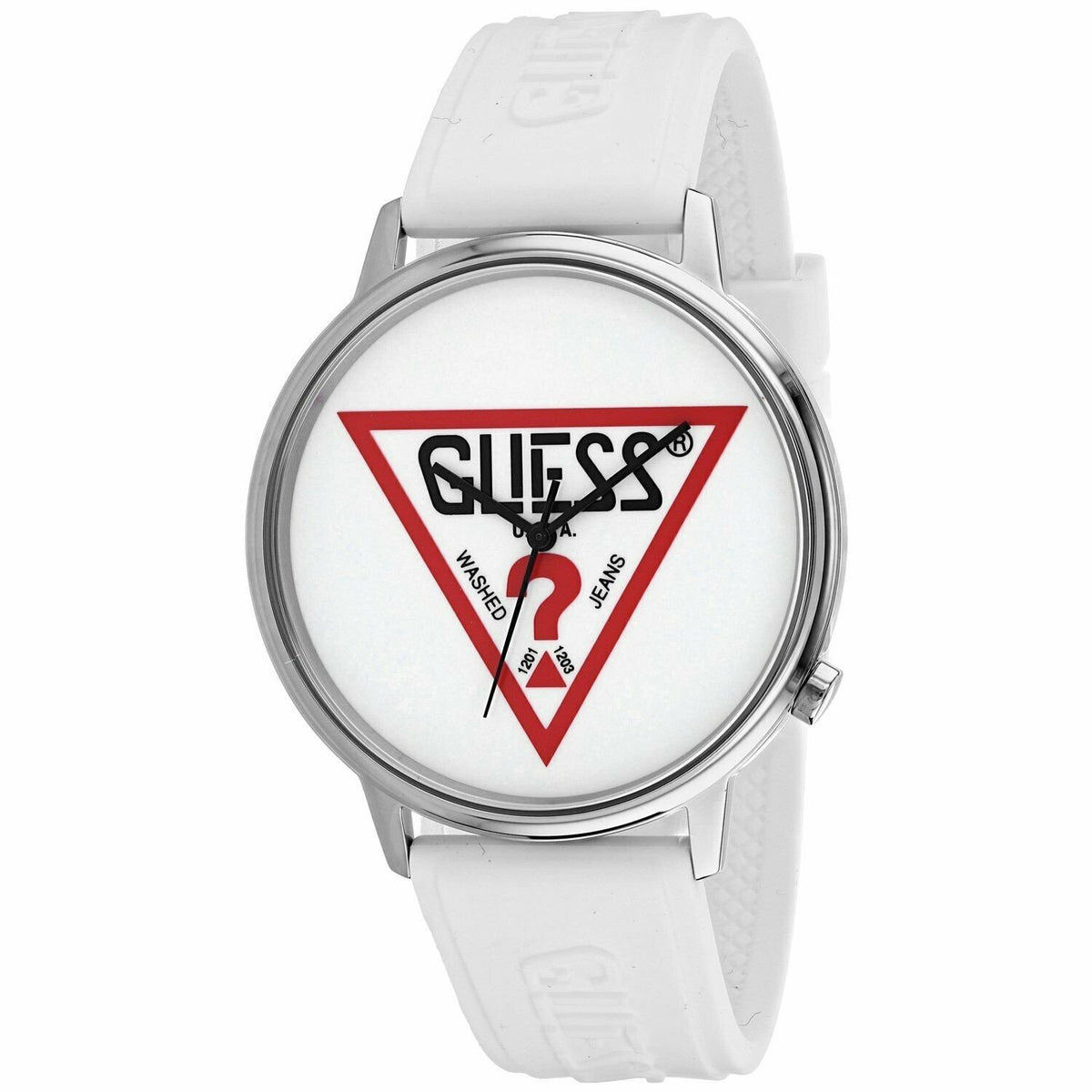 Guess Men's V1003M2 Classic White Silicone Watch