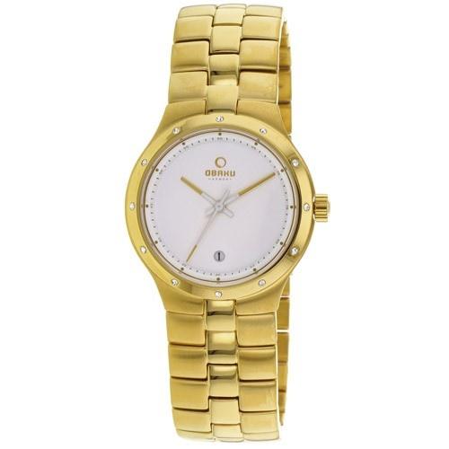 Obaku Women&#39;s V111LGWSG Harmony Gold-tone Stainless Steel Watch
