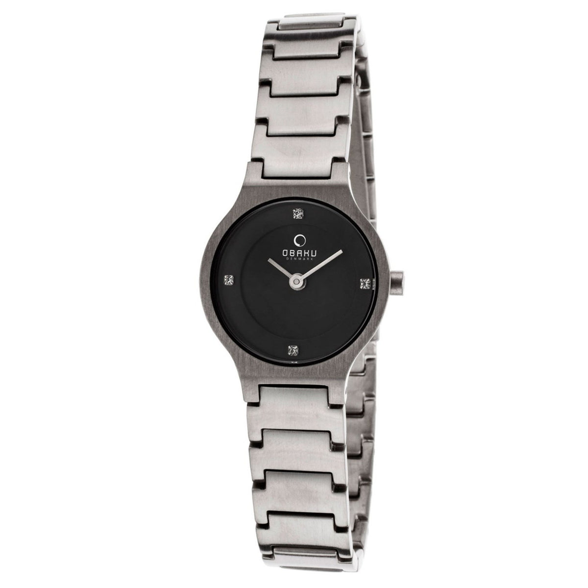 Obaku Women&#39;s V133STBST Harmony Black Stainless Steel Watch