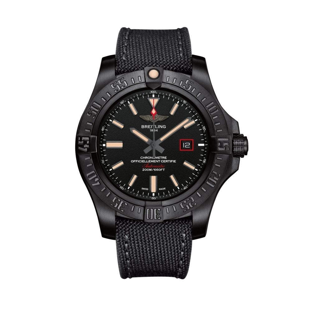 Breitling Men's V17311101B1W1 Avenger Blackbird Black Fabric Watch