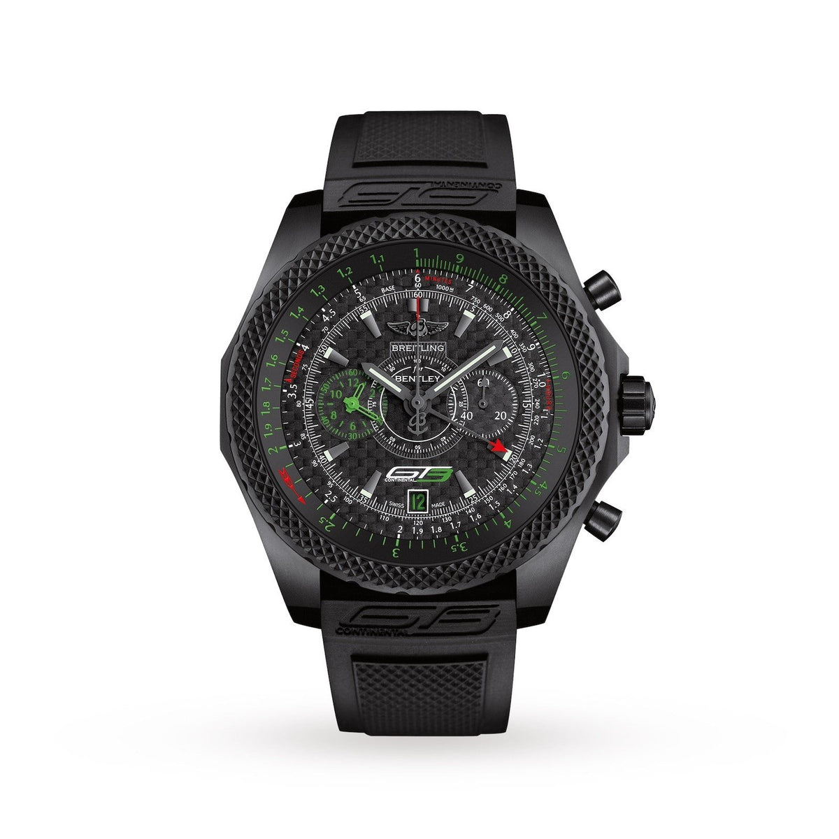 Breitling Men's V273655S-BE14-233S Bentley GT3 Chronograph Black Rubber Watch