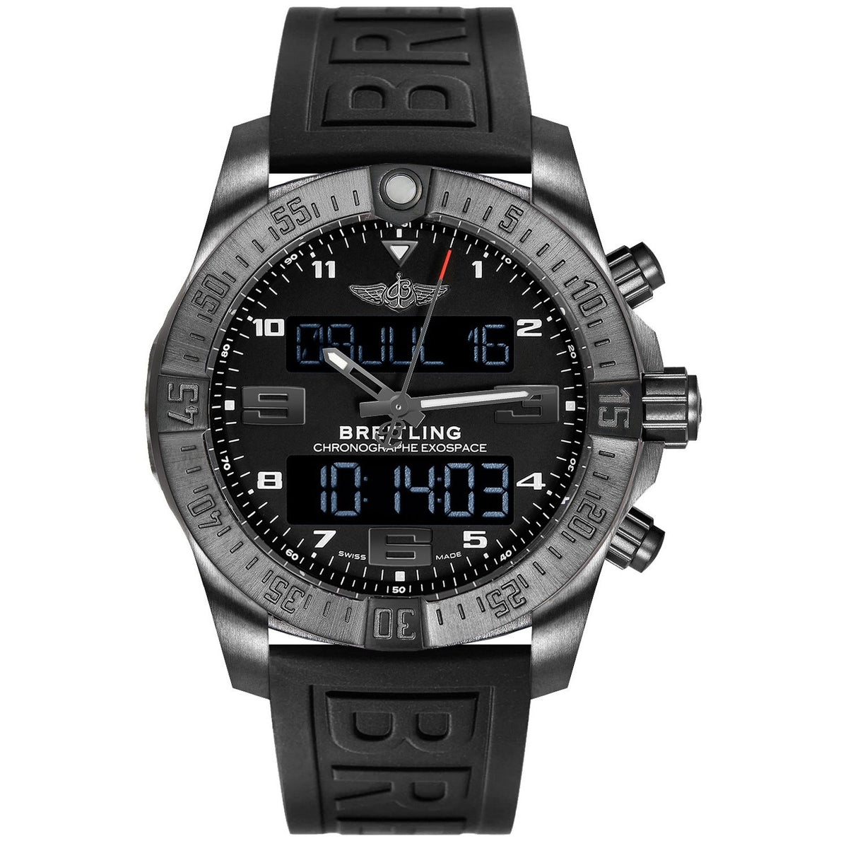 Breitling Men&#39;s VB5510H1-BE45-154S Exospace  Black Rubber Watch