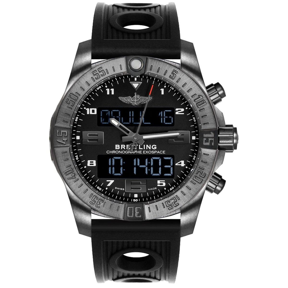 Breitling Men's VB5510H1-BE45-201S Exospace  Black Rubber Watch