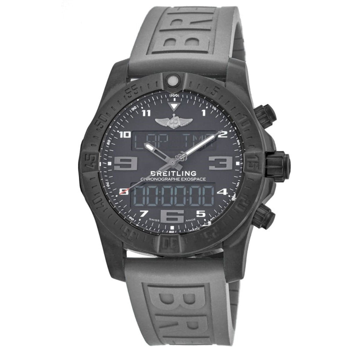 Breitling Men&#39;s VB5510H1-BE45-245S Exospace  Grey Rubber Watch