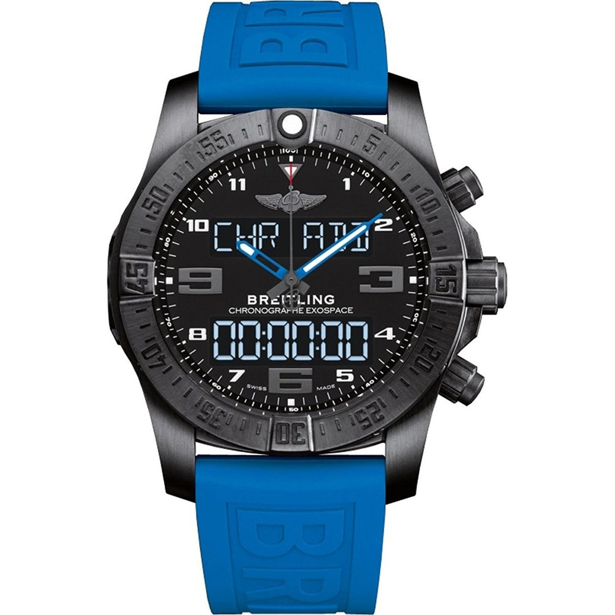 Breitling Men&#39;s VB5510H2-BE45-235S Exospace B55 Blue Rubber Watch