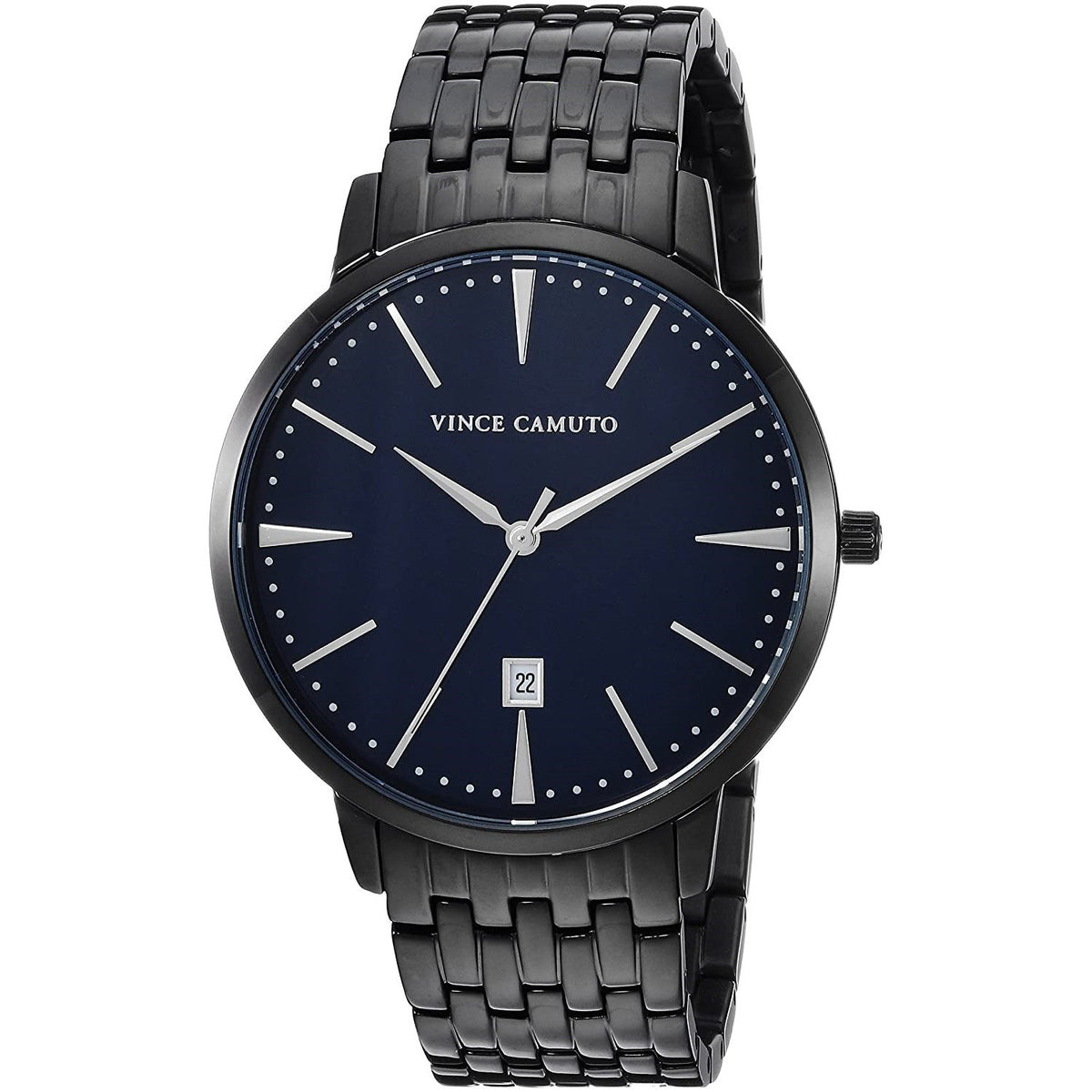 Vince Camuto Men&#39;s VC-1074NVTI Vince Camuto Black Stainless Steel Watch