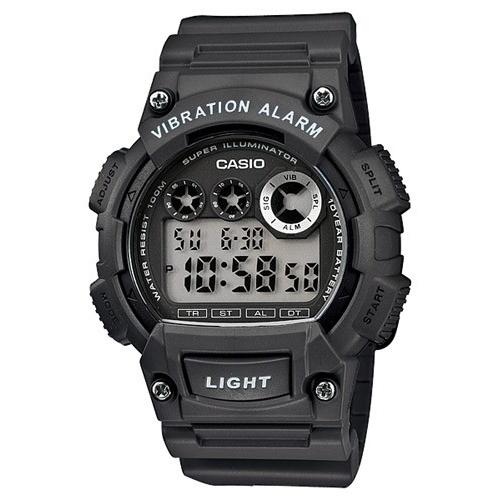 Casio Men&#39;s W-735H-1AV Super Illumir Digital Black Rubber Watch