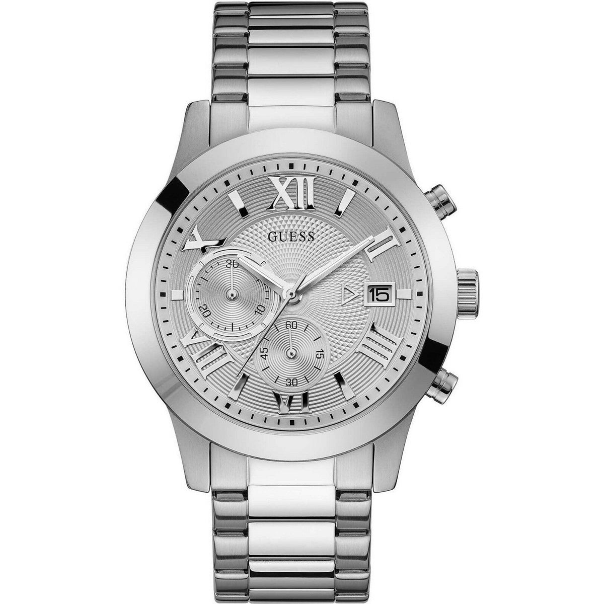 Guess Men&#39;s W0668G7 Classic Chronograph Stainless Steel Watch