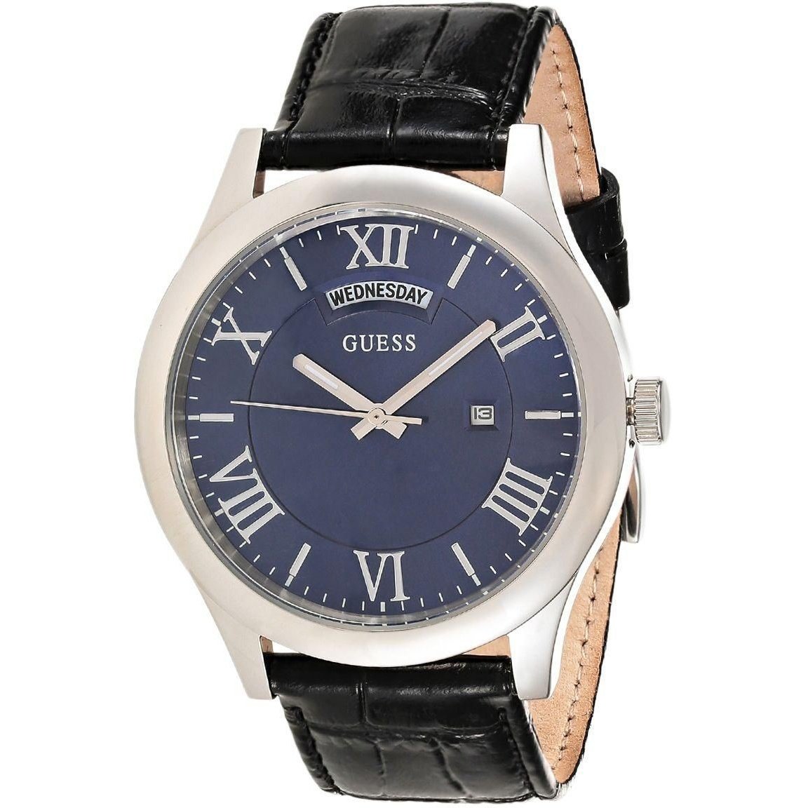 Guess Men&#39;s W0792G1 Metropoliton Black Leather Watch