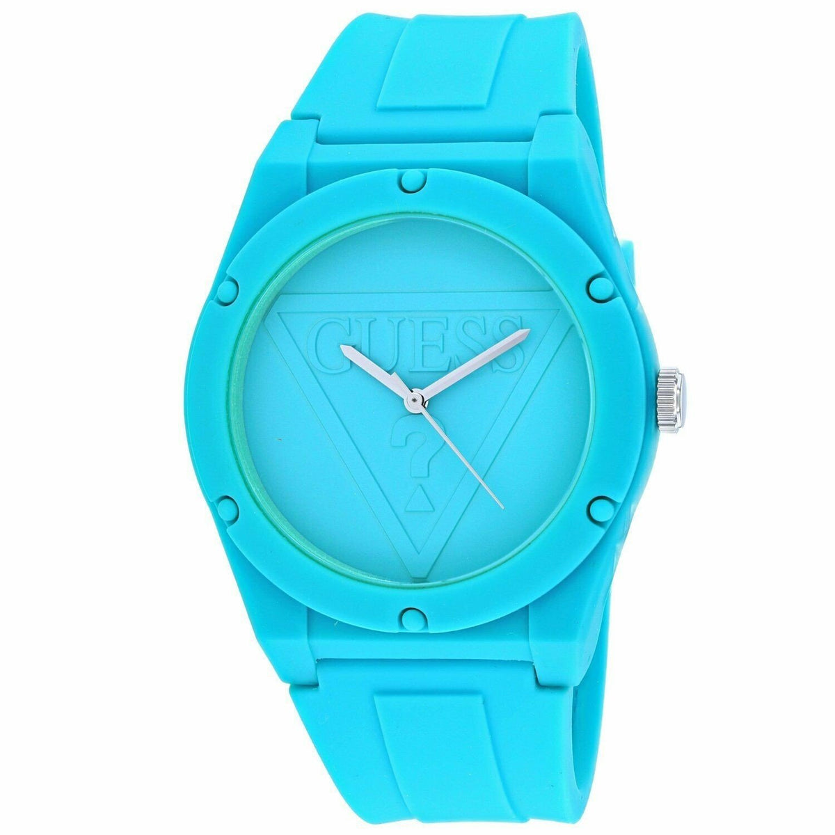 Guess Women's W0979L10 Retro Pop Blue Silicone Watch
