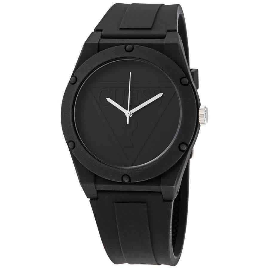 Guess Unisex W0979L2 Retro Pop Black Silicone Watch