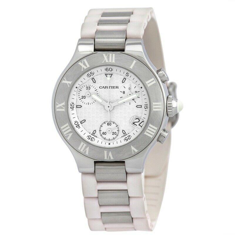 Cartier Men&#39;s W10184U2 Must 21 Chronoscaph Chronograph Two-Tone Stainless Steel Watch