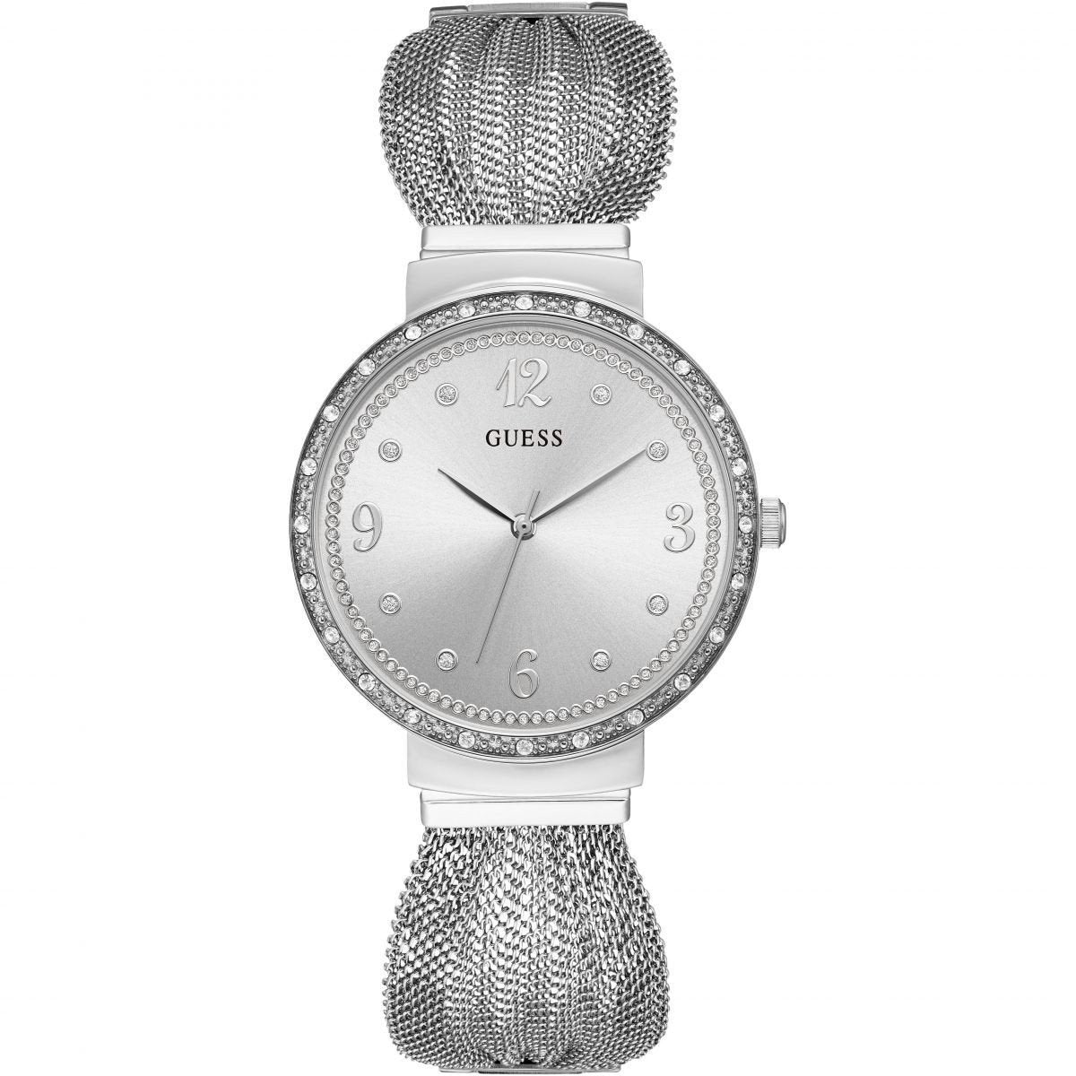 Guess Women&#39;s W1083L1 Chiffon Stainless Steel Watch