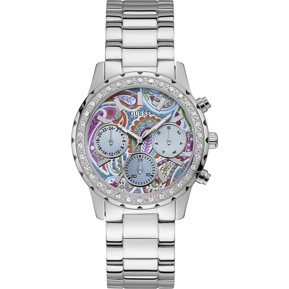 Guess Women's W1092L1 Confetti Chronograph Stainless Steel Watch