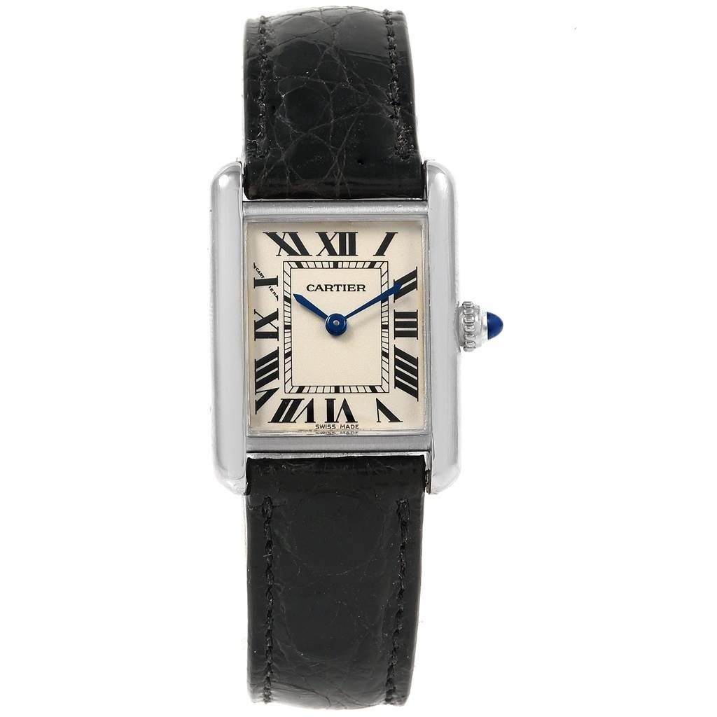 Cartier Women's W1541056 Tank Louis Black Leather Watch