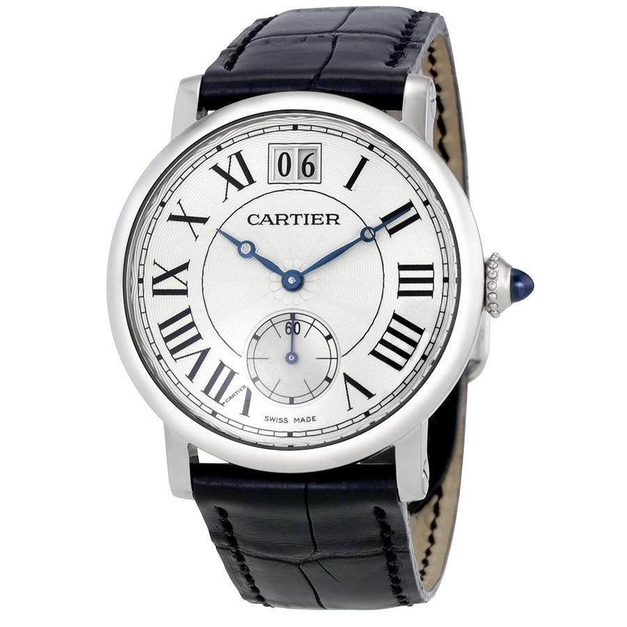 Cartier Men&#39;s W1552851 Rotonde De Cartier Black Leather Watch