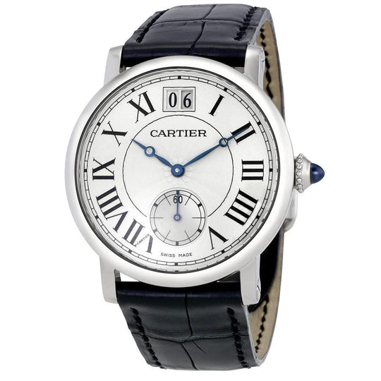 Cartier Men's W1552851 Rotonde De Cartier Black Leather Watch