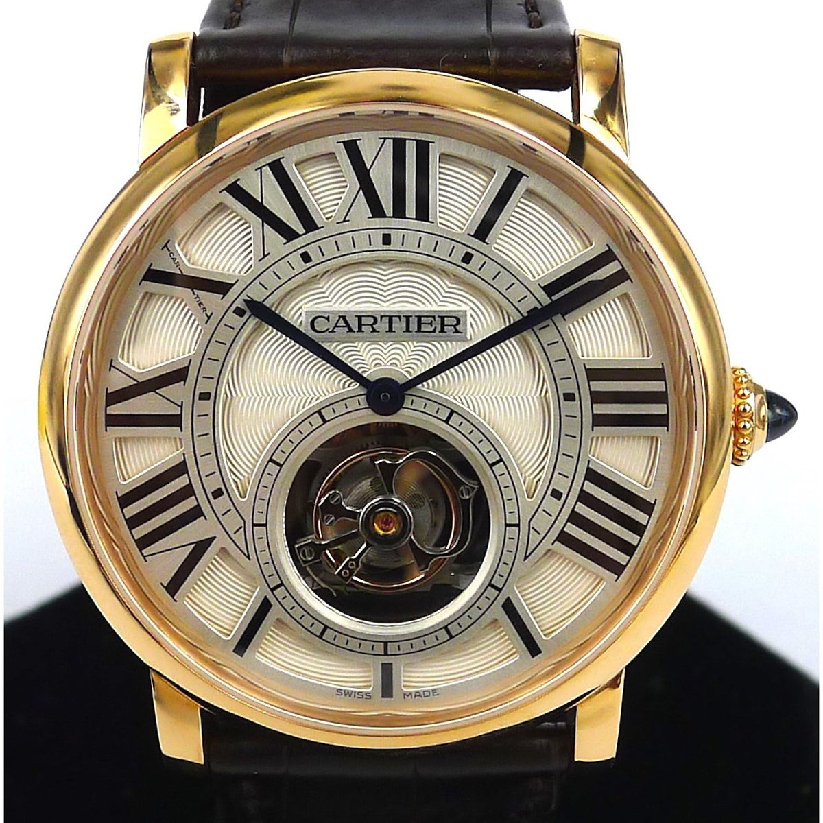 Cartier Men's W1556215 Rotonde De Cartier Brown Leather Watch